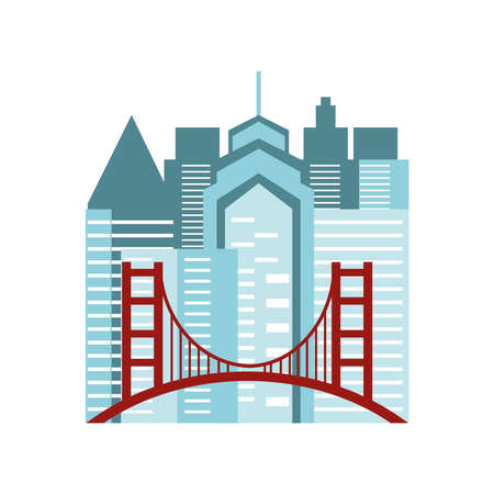 NY city bridgeのイラスト素材