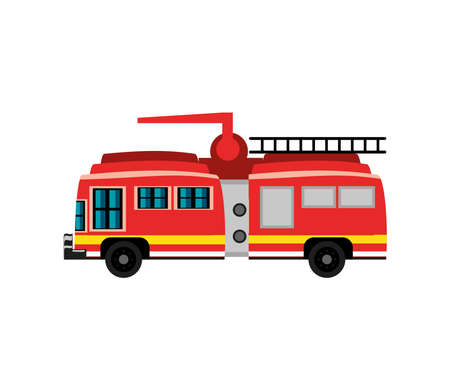 firetruck emergency transportのイラスト素材