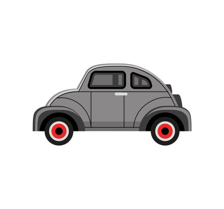 retro compact carのイラスト素材