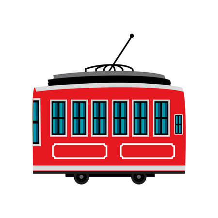 tram wagon transportのイラスト素材