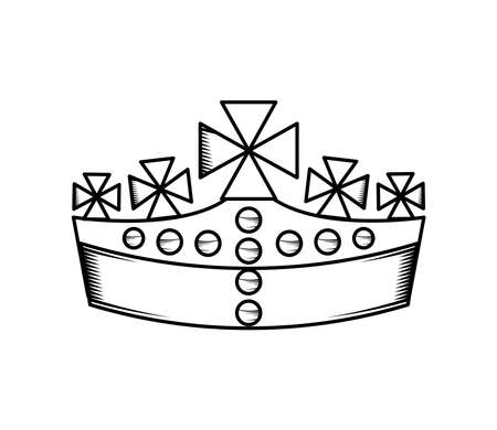crown antiquity iconのイラスト素材