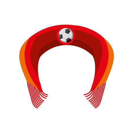 soccer scarf fanのイラスト素材