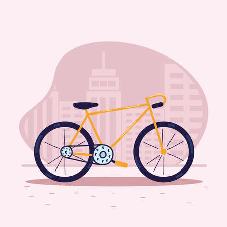 urban city bicycleのイラスト素材