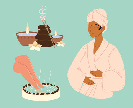 spa icon setのイラスト素材