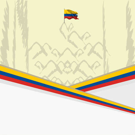 Colombia nation bannerのイラスト素材