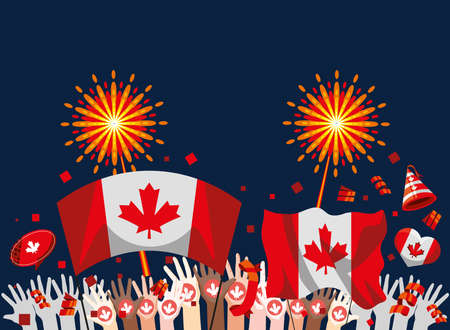 independence canadian festiveのイラスト素材