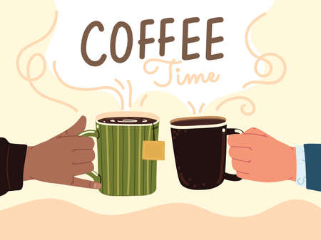 coffee time cardのイラスト素材