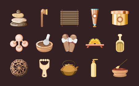 spa icon setのイラスト素材