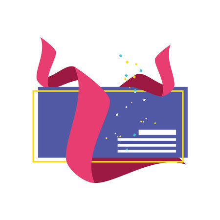 ribbon with tagのイラスト素材