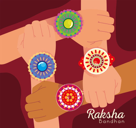 raksha bandhan cardのイラスト素材