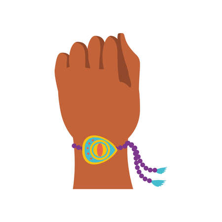 hand with decorative braceletのイラスト素材