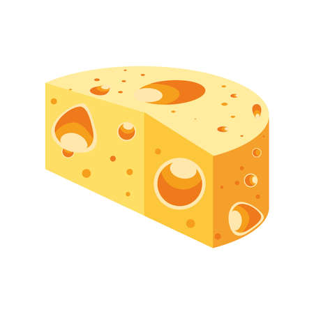 half piece of cheeseのイラスト素材