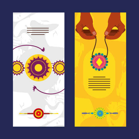 raksha bandhan bannersのイラスト素材