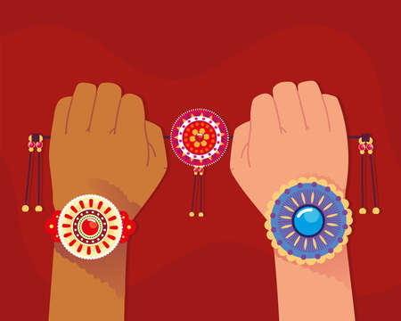 hands holding braceletsのイラスト素材