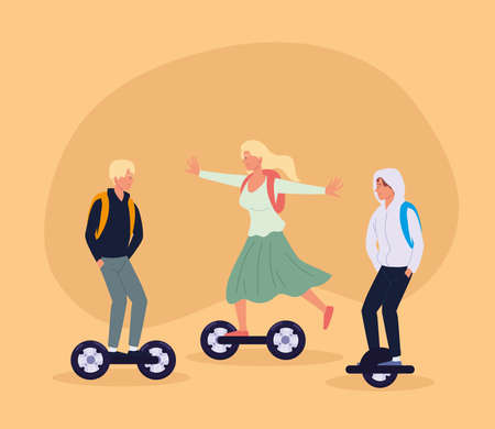 people ecology transportのイラスト素材