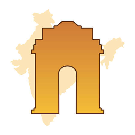 map of india and gateのイラスト素材