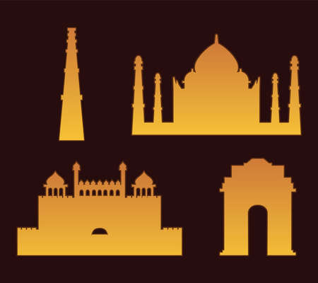 india monuments famousのイラスト素材