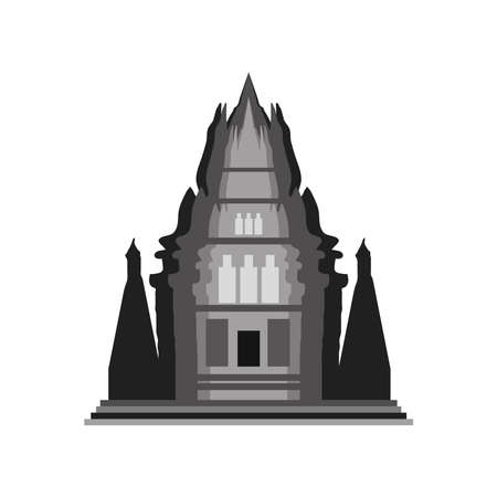 yogyakarta indonesia landmarksのイラスト素材