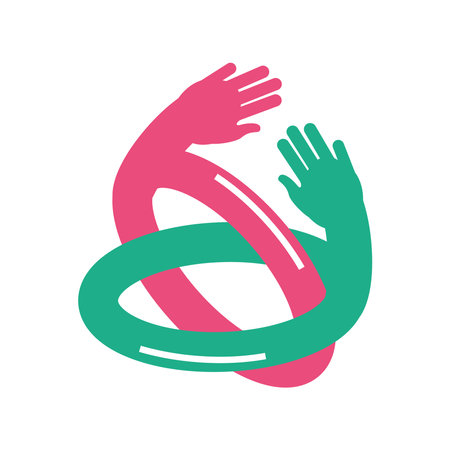 bracelets friendship shaped handsのイラスト素材