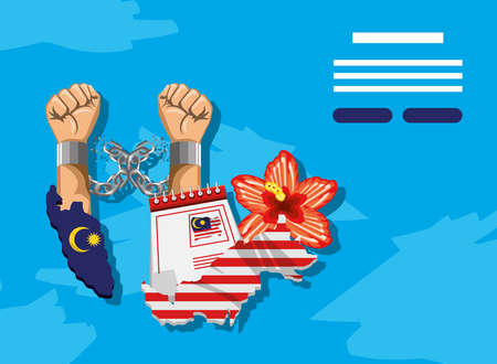 malaysia independence dayのイラスト素材
