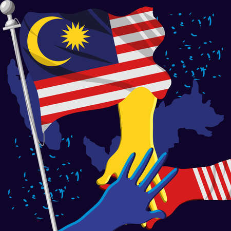 malaysia independence dayのイラスト素材