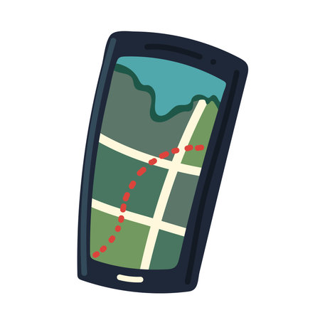 smartphone with gps map