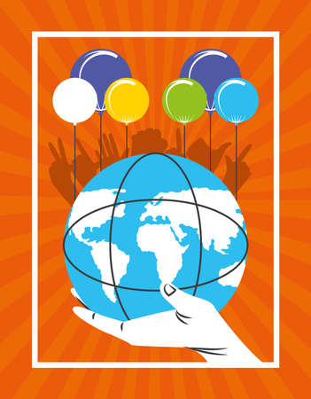 left handers celebration worldのイラスト素材