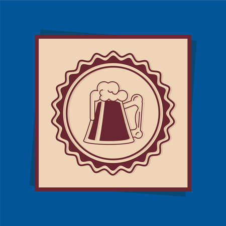 beer drink frame cardのイラスト素材