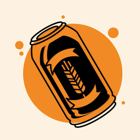 can of beer drinkのイラスト素材