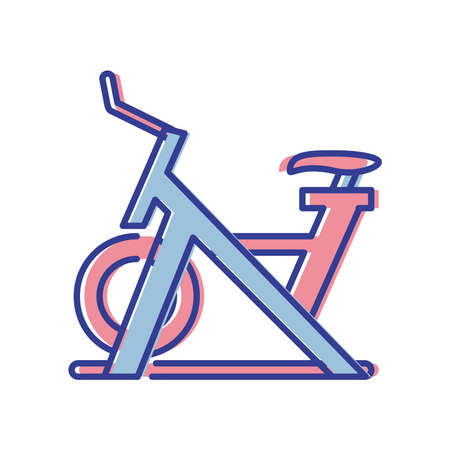 fitness stationary bikeのイラスト素材