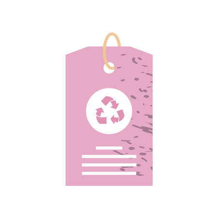 ecology recycle tagのイラスト素材