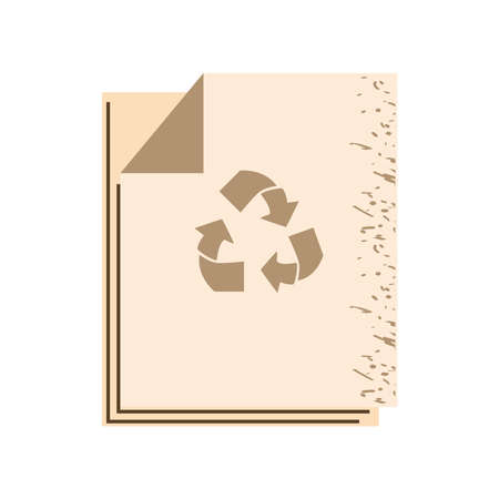 recycle and ecology paperのイラスト素材