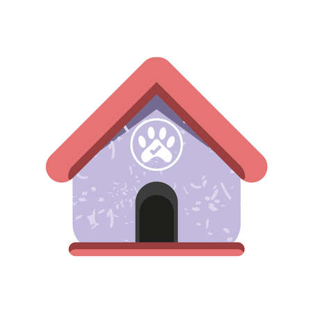 pets wooden houseのイラスト素材