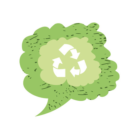green recycle bubbleのイラスト素材