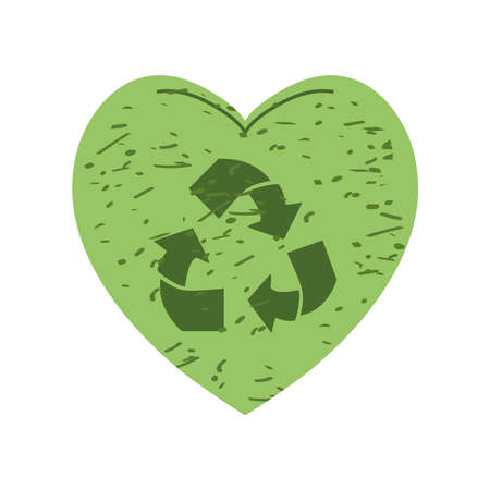 eco recycle heartのイラスト素材