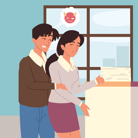 workplace harassment relatedのイラスト素材