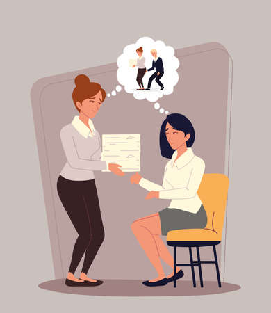 workplace harassment relatedのイラスト素材