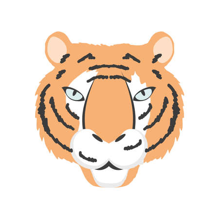 tiger head animalのイラスト素材