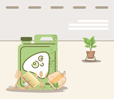 eco and environment friendly productsのイラスト素材