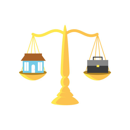 work and home balanceのイラスト素材