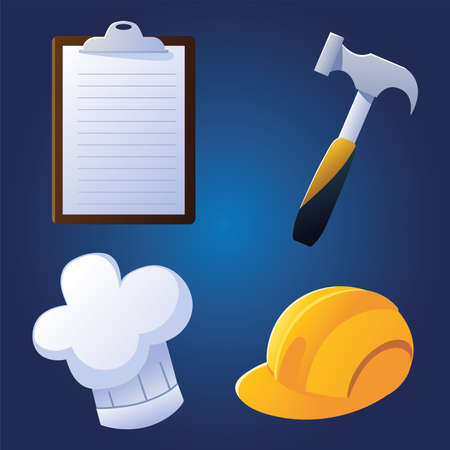 labor day setのイラスト素材