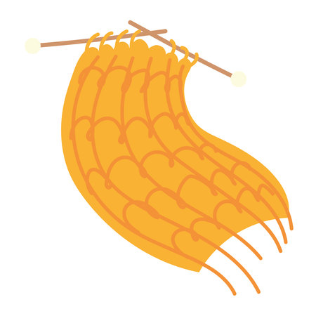 knitting cloth and needles