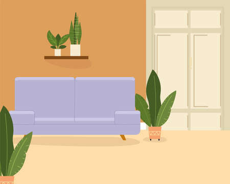 home interior sofaのイラスト素材