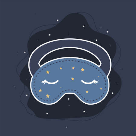 sleeping fluffy eye maskのイラスト素材