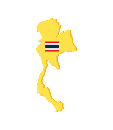map and flag thailandのイラスト素材