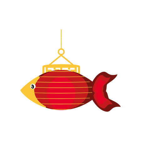 chinese fish lanternのイラスト素材
