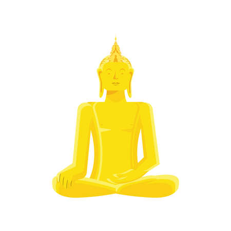golden buddha statueのイラスト素材