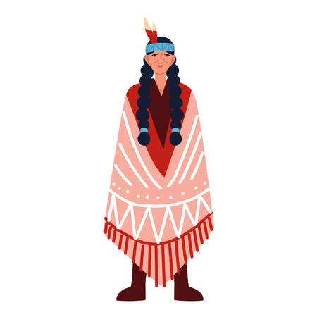 old woman native indigenousのイラスト素材