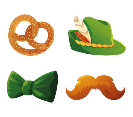 oktoberfest icon setのイラスト素材