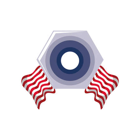nut tool with flagのイラスト素材